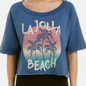 NWT Avocado Cropped Raw Hem Sweatshirt